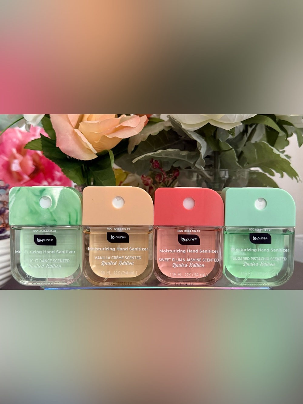 🆕🫧 B•PURE LIMITED EDITION 4-PIECE HAND SANITIZER SPRAY SET. BRAND NEW!